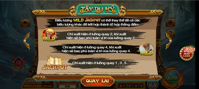 Luật chơi cơ bản Tây du ký lot đang áp dụng