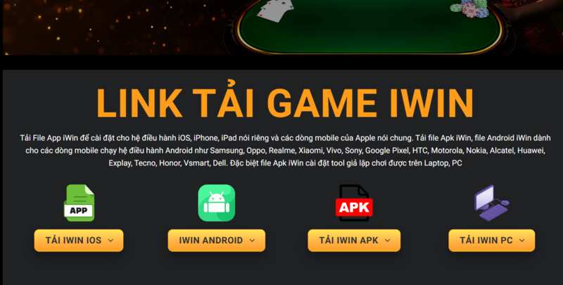 Cập nhật link Tải app nổ hũ Iwin mới nhất