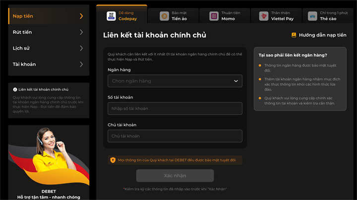 Điều gì đã làm nên sức hấp dẫn của nhà cái Debet?