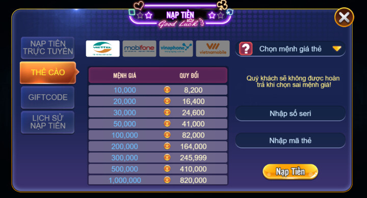 Giao dịch nạp rút tại hệ thống 8us