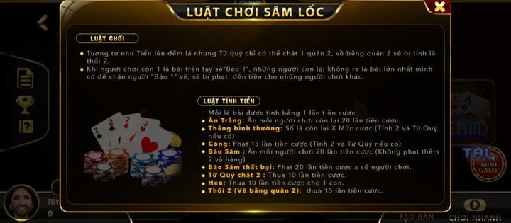 Chia sẻ cách chơi game Sâm lốc đổi thưởng