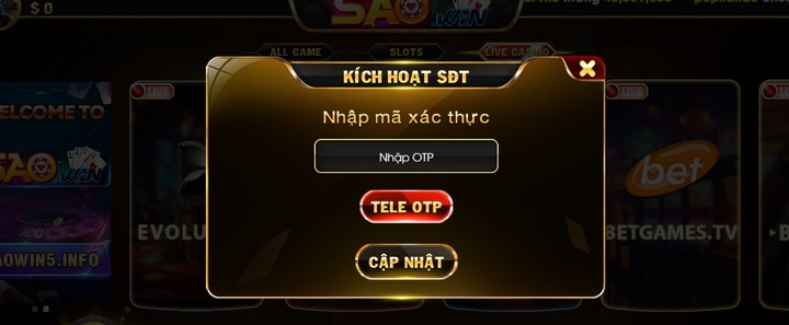 Các thao tác cần thực hiện khi tham gia saowin