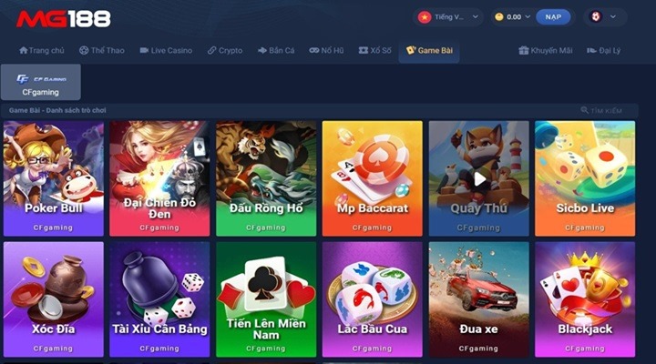 Thế mạnh tạo dựng tên tuổi MG188