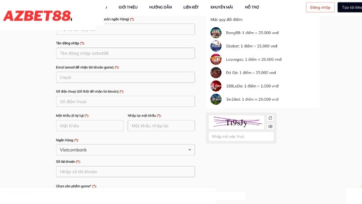 Hướng dẫn đăng ký tài khoản tại azbet88 