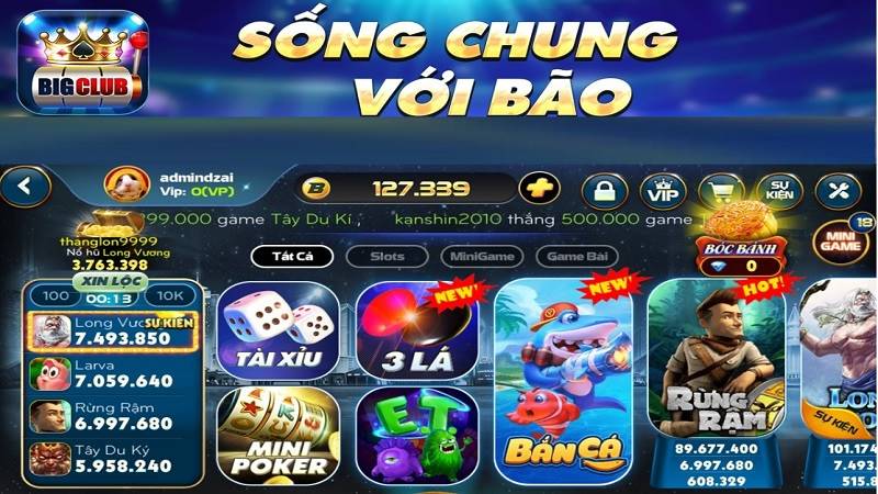 Giới thiệu game bài rút tiền mặt Bigclub