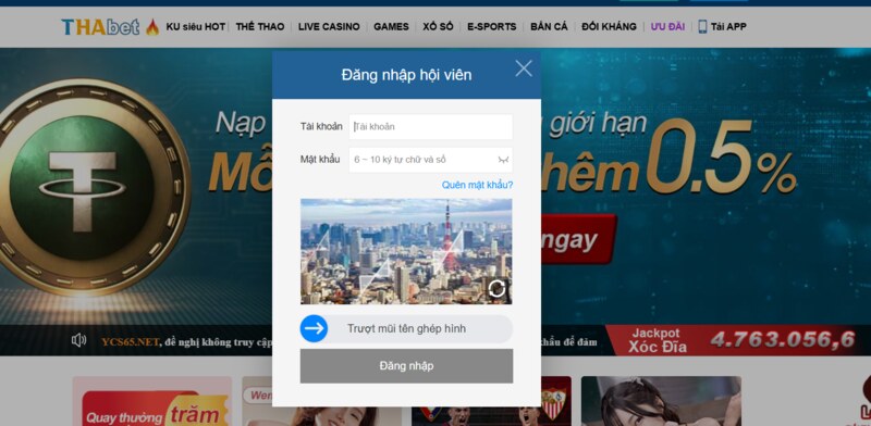 Hướng dẫn đăng nhập Thienhabet