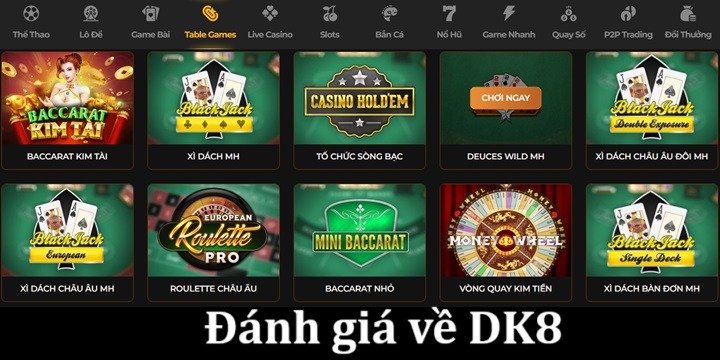 Top game cược dễ ăn tiền tại DK 8