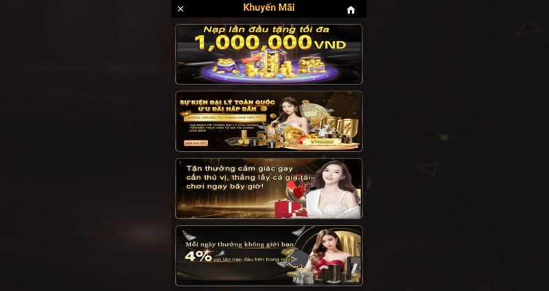 Khuyến mãi hấp dẫn với giá trị khủng Vn888