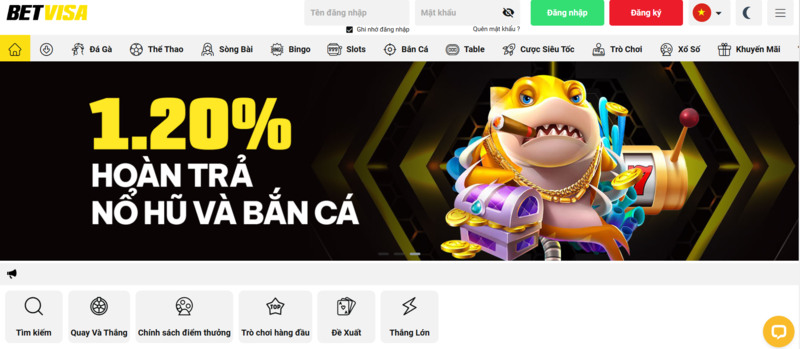 Betvisa sân chơi game bài trực tuyến hợp pháp