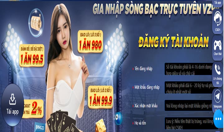 Bước đầu cho hành trình chinh phục nhà cái VZ99