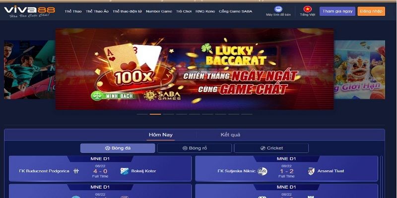 Các dịch vụ trò chơi cá cược Viva88 cung cấp
